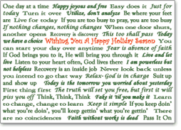 12 Step Slogans Holiday card